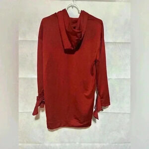 Zara WB Collection Red Oversized Hoodie Wrist Ties Women's S Mexico 26 NWOT